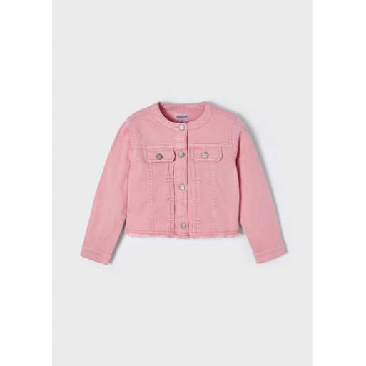 Veste jean rose fille - MAYORAL | Boutique Jojo&Co : Vêtements enfants - Antibes