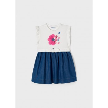 Robe bi-matières fille - MAYORAL | Jojo&Co : Vêtements enfants - Antibes