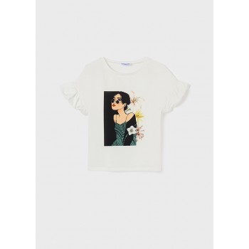 Tee shirt graphique fille junior - MAYORAL | Boutique Jojo&Co - Antibes