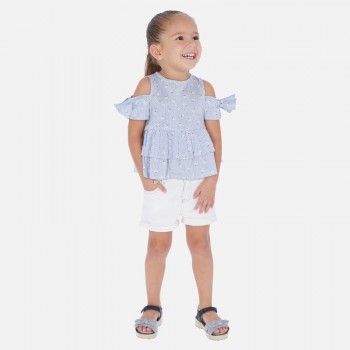 Short en Sergé avec Ceinture Enfant - MAYORAL | Boutique Jojo&Co