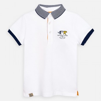 Polo Blanc Print Tigre - MAYORAL | Boutique Jojo&Co