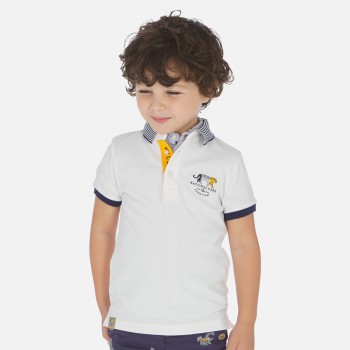 Polo Blanc Print Tigre - MAYORAL | Boutique Jojo&Co