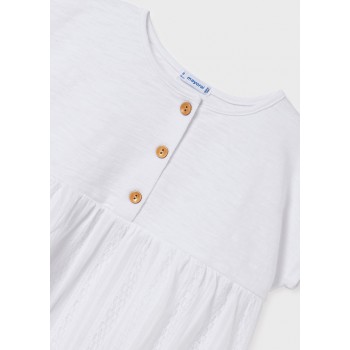 Top blanc fille junior - MAYORAL | Boutique Jojo&Co - Antibes