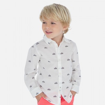 Chemise Motif Voiture Rétro - MAYORAL | Boutique Jojo&Co