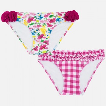 Culotte de bain à fleurs ou vichy rose - MAYORAL | Boutique Jojo&Co