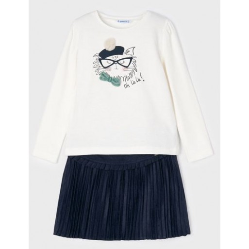 Ensemble tee shirt jupe fille - MAYORAL | Jojo&Co : Vêtements enfants - Antibes