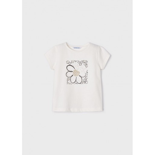 Tee shirt fleur- MAYORAL | Jojo&Co : Vêtements enfants - Antibes