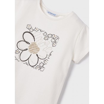 Tee shirt fleur- MAYORAL | Jojo&Co : Vêtements enfants - Antibes