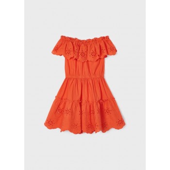 Robe ajourée orange