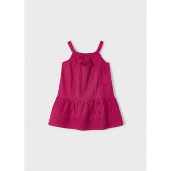 Robe brodée framboise