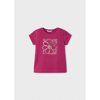 Tee shirt fuschia