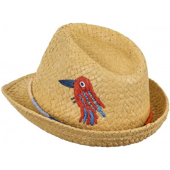 Chapeau Paille Brodé Oiseau - STERNTALER | Boutique Jojo&Co