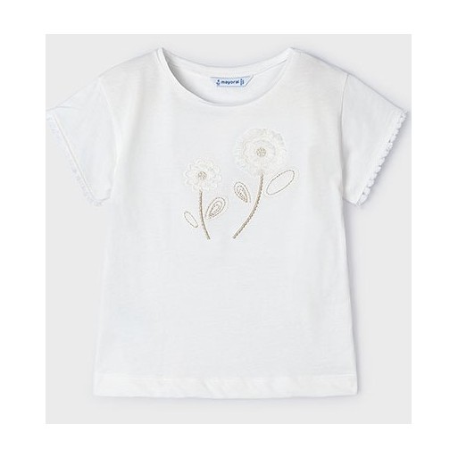 Tee shirt fleur- MAYORAL | Jojo&Co : Vêtements enfants - Antibes