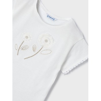 Tee shirt fleur- MAYORAL | Jojo&Co : Vêtements enfants - Antibes