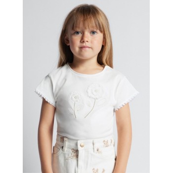 Tee shirt fleur- MAYORAL | Jojo&Co : Vêtements enfants - Antibes