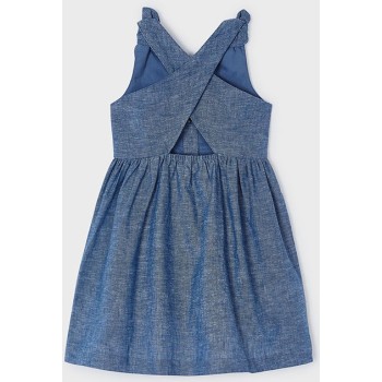 Robe lin bleu - MAYORAL | Jojo&Co : Vêtements enfants - Antibes