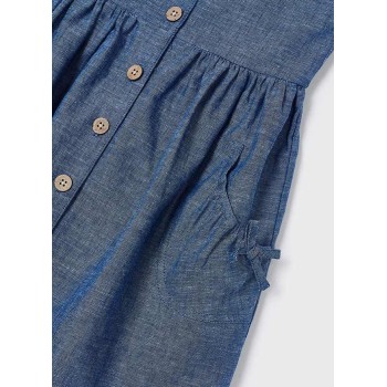 Robe lin bleu - MAYORAL | Jojo&Co : Vêtements enfants - Antibes
