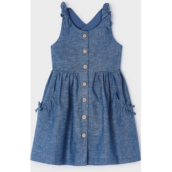 Robe lin bleu - MAYORAL | Jojo&Co : Vêtements enfants - Antibes