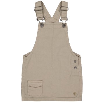 Robe salopette taupe - LEVV | Jojo&Co : Vêtements enfants - Antibes