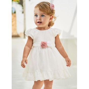 Robe cérémonie  blanche bébé - MAYORAL | Boutique Jojo&Co - Antibes