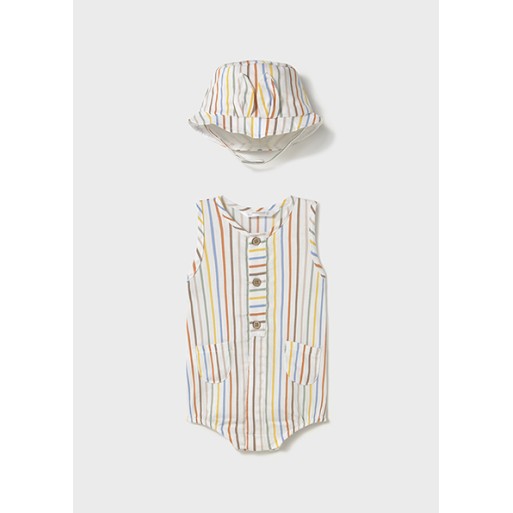 Ensemble barboteuse chapeau boy - MAYORAL | Boutique Jojo&Co Ensemble barboteuse chapeau boy - MAYORAL | Boutique Jojo&Co