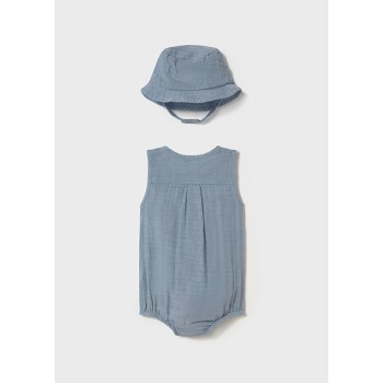 Ensemble barboteuse chapeau boy - MAYORAL | Boutique Jojo&Co
