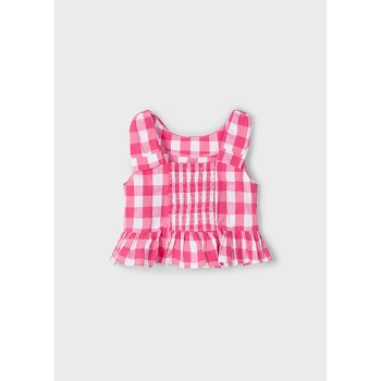 Top vichy rose - MAYORAL | Jojo&Co : Vêtements enfants - Antibes