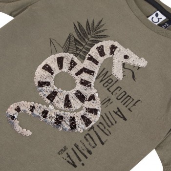 Tee Shirt Serpent - 3 POMMES | Jojo&Co : Vêtements enfants - Antibes