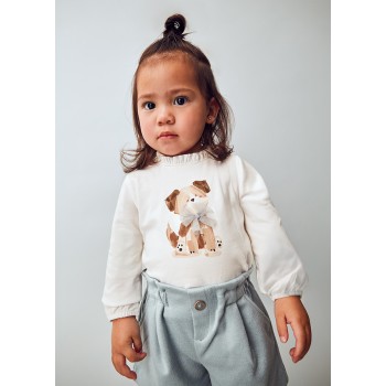 Tee shirt chiot bébé fille - MAYORAL | Boutique Jojo&Co