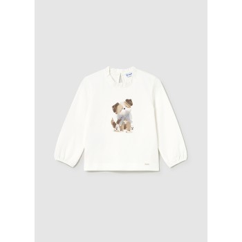 Tee shirt chiot bébé fille - MAYORAL | Boutique Jojo&Co