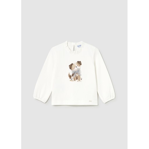 Tee shirt chiot bébé fille - MAYORAL | Boutique Jojo&Co