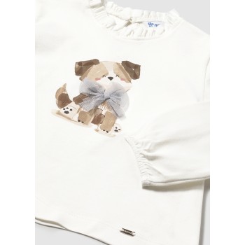 Tee shirt chiot bébé fille - MAYORAL | Boutique Jojo&Co