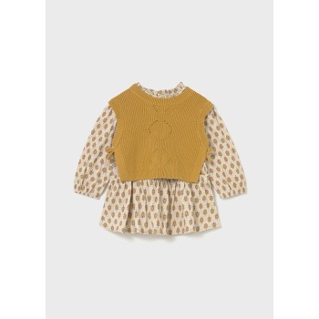 Robe avec gilet bébé - MAYORAL | Jojo&Co : Vêtements enfants - Antibes