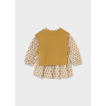 Robe avec gilet bébé - MAYORAL | Jojo&Co : Vêtements enfants - Antibes