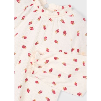 Chemisier fraises fille - MAYORAL | Jojo&Co : Vêtements enfants - Antibes