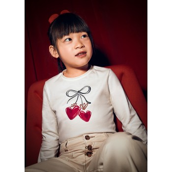 Tee shirt avec chouchou - MAYORAL |  Jojo&Co : Vêtements enfants - Antibes