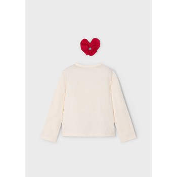 Tee shirt avec chouchou - MAYORAL |  Jojo&Co : Vêtements enfants - Antibes