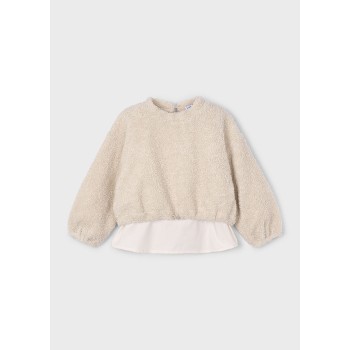 Pull bouclette chemise - MAYORAL | Jojo&Co : Vêtements enfants - Antibes