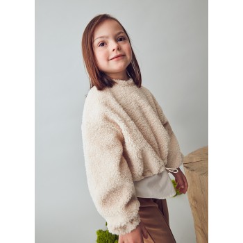 Pull bouclette chemise - MAYORAL | Jojo&Co : Vêtements enfants - Antibes