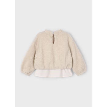 Pull bouclette chemise - MAYORAL | Jojo&Co : Vêtements enfants - Antibes