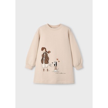 Robe molleton fille - MAYORAL | Jojo&Co : Vêtements enfants - Antibes