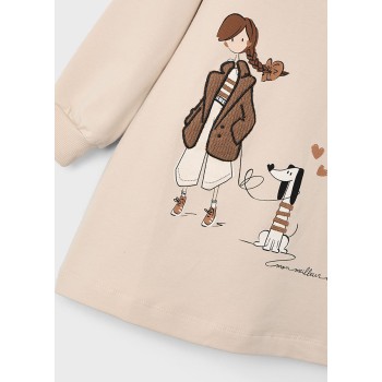 Robe molleton fille - MAYORAL | Jojo&Co : Vêtements enfants - Antibes
