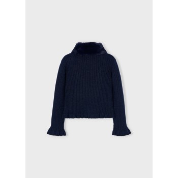Cardigan marine fille - MAYORAL | Jojo&Co : Vêtements enfants - Antibes