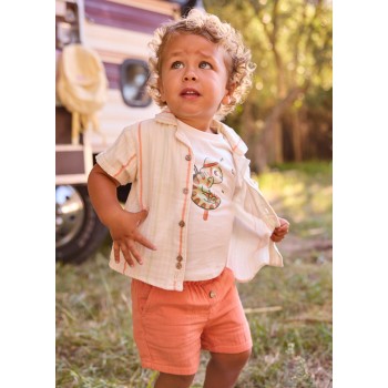 Bermuda gaze argile bébé - MAYORAL | Boutique Jojo&Co