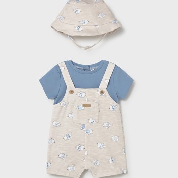 Ensemble salopette bob bébé boy - MAYORAL | Jojo&Co : Vêtements enfant - Antibes