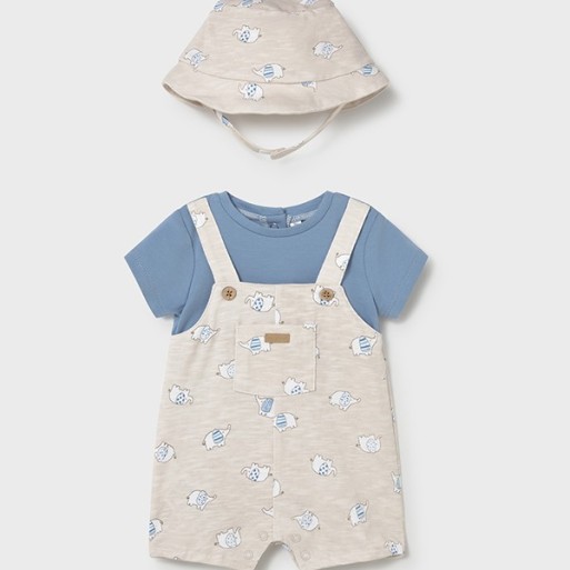 Ensemble salopette bob bébé boy - MAYORAL | Jojo&Co : Vêtements enfant - Antibes