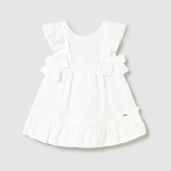 Robe brodée blanche bébé - MAYORAL | Boutique Jojo&Co - Antibes