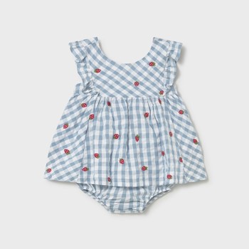 Robe vichy fraises bébé - MAYORAL | Jojo&Co : Vêtements enfants - Antibes