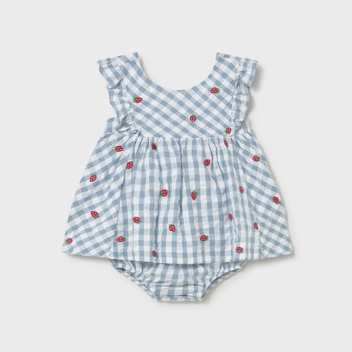 Robe vichy fraises bébé - MAYORAL | Jojo&Co : Vêtements enfants - Antibes