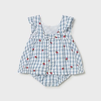 Robe vichy fraises bébé - MAYORAL | Jojo&Co : Vêtements enfants - Antibes